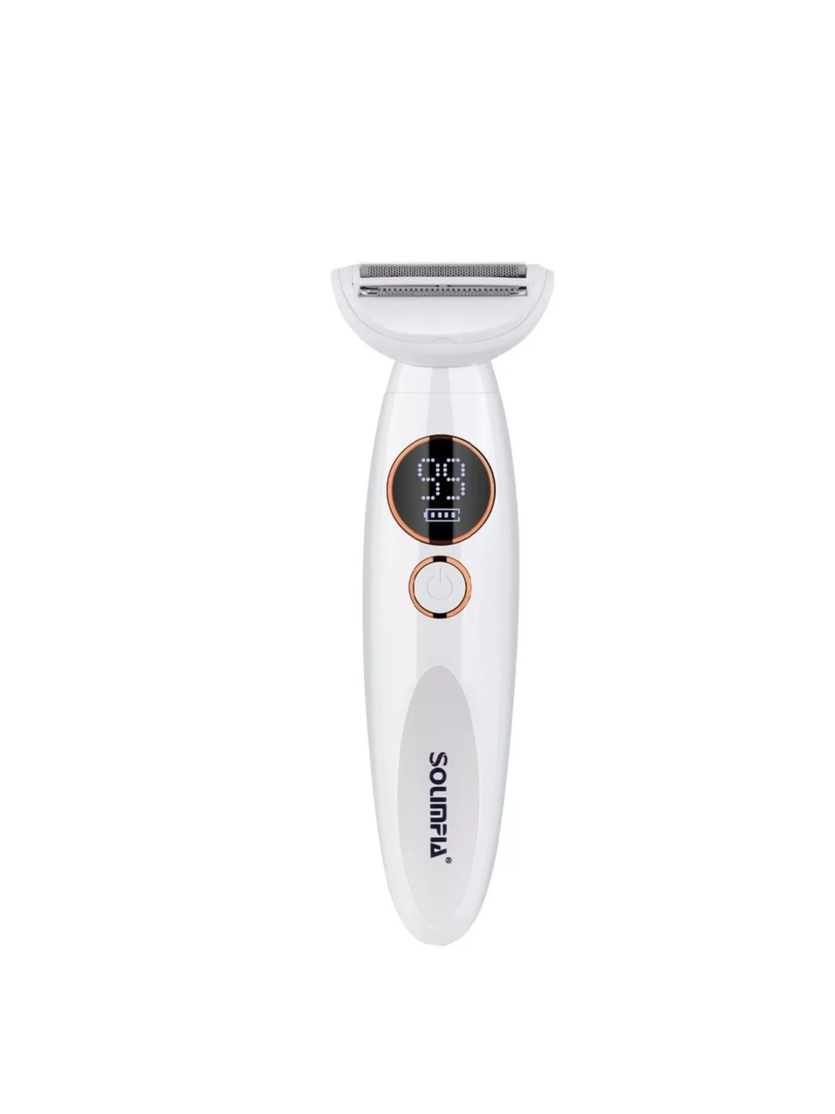 Epilator held in hand for scale