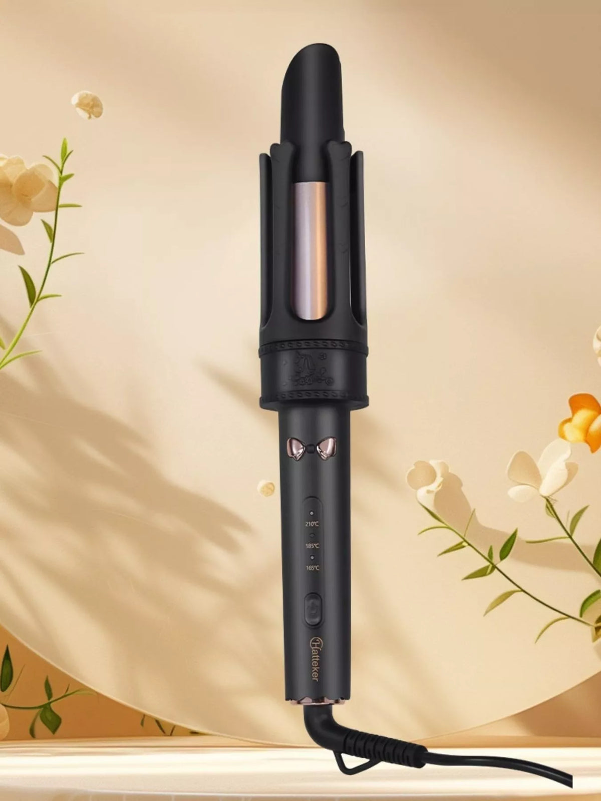 Automatic curling iron barrel close up