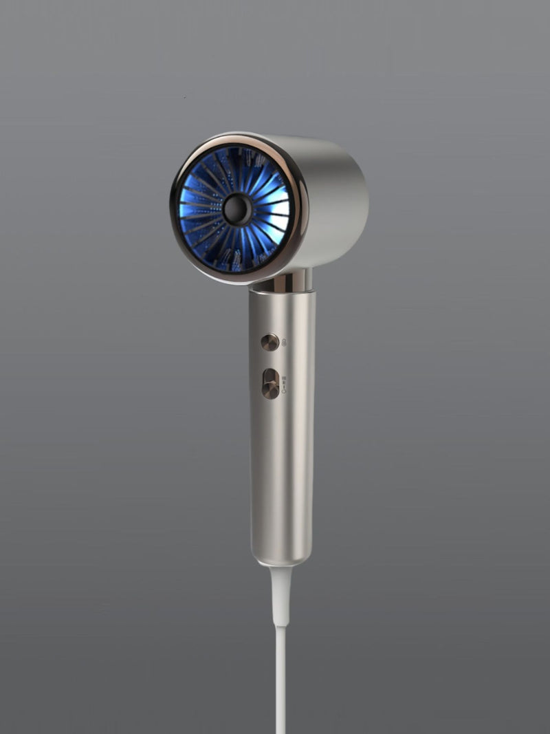 Negative ion high speed hair dryer in gray