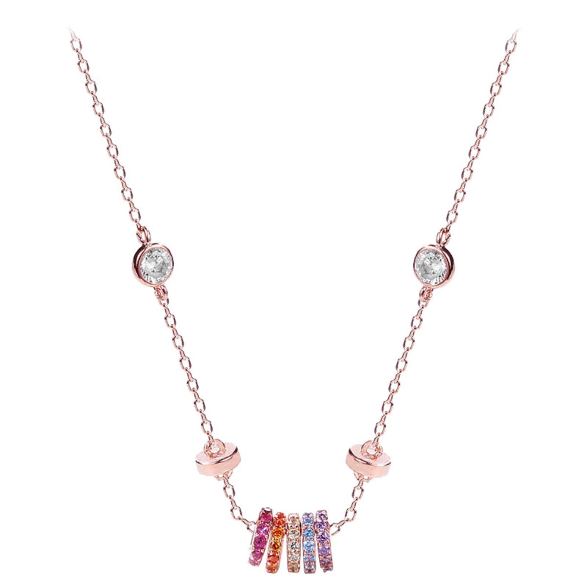 Sterling silver necklace chain and clasp detail