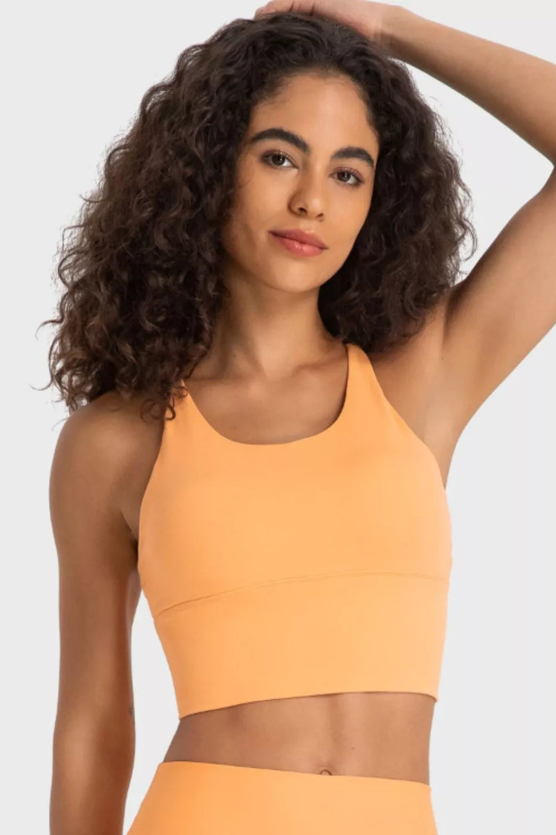 Crisscross Back Ladder Sports Bra front view