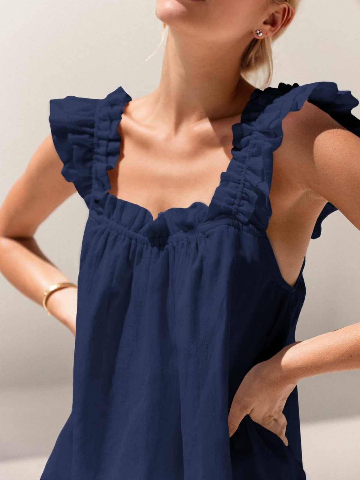 Ruffle Trim Top and Shorts Set, view 14