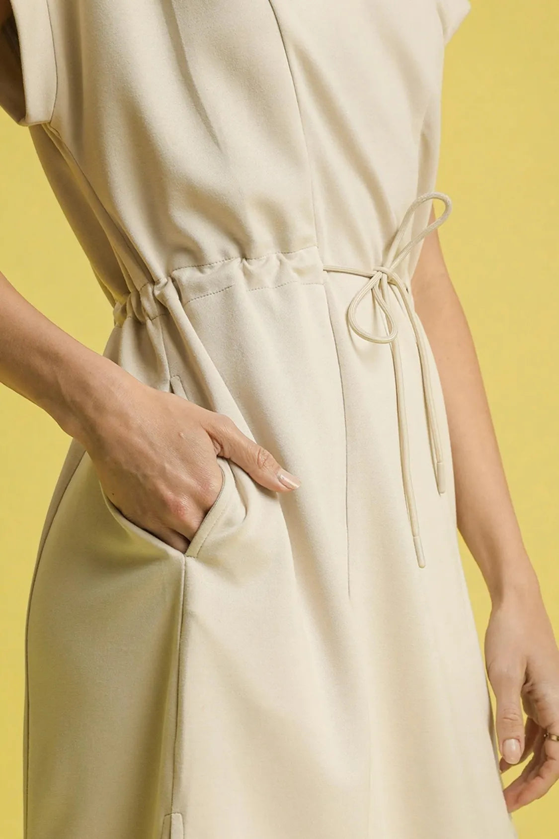 Short sleeve midi tee dress styled on model