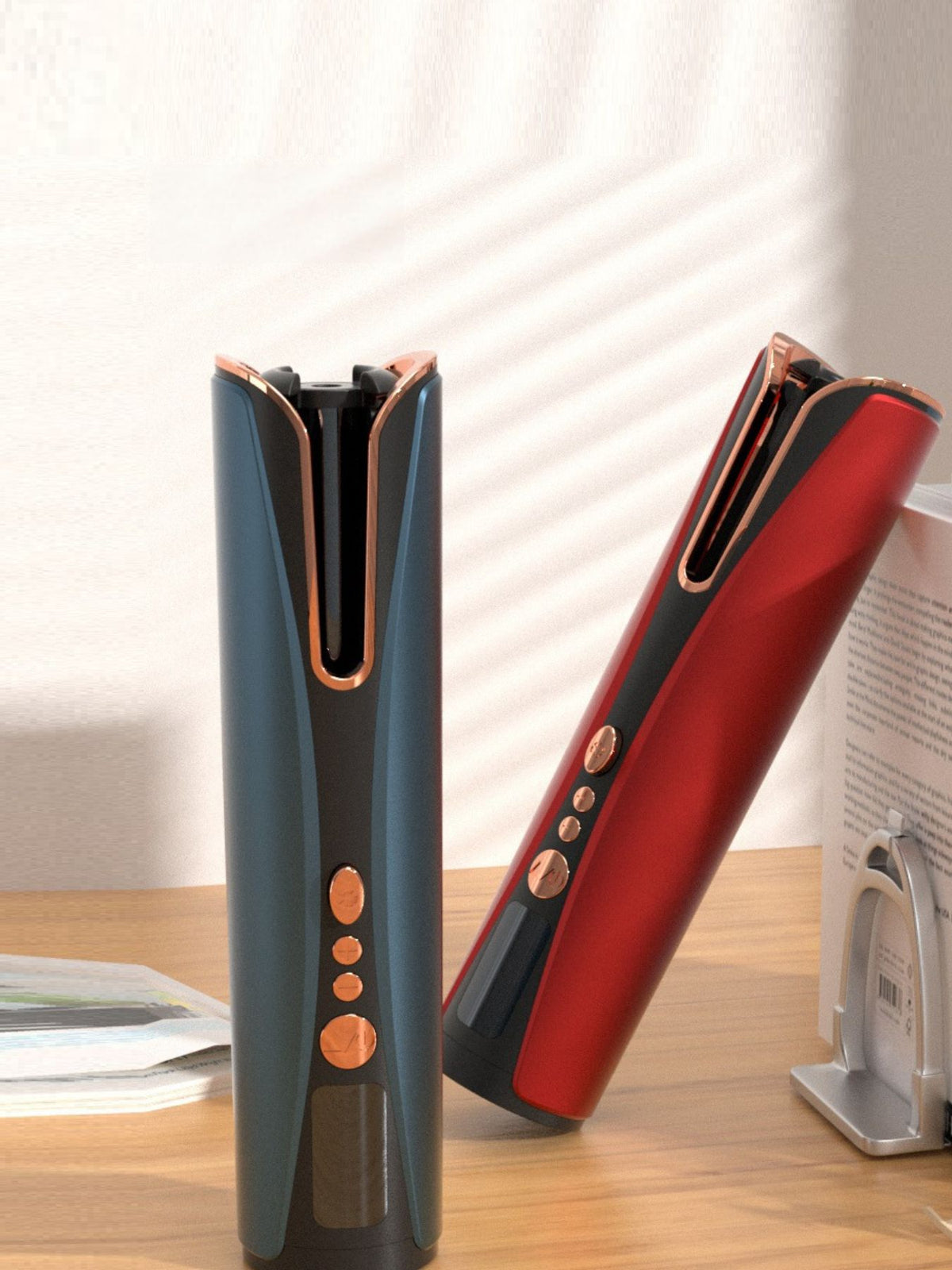 Curling iron heated barrel close up