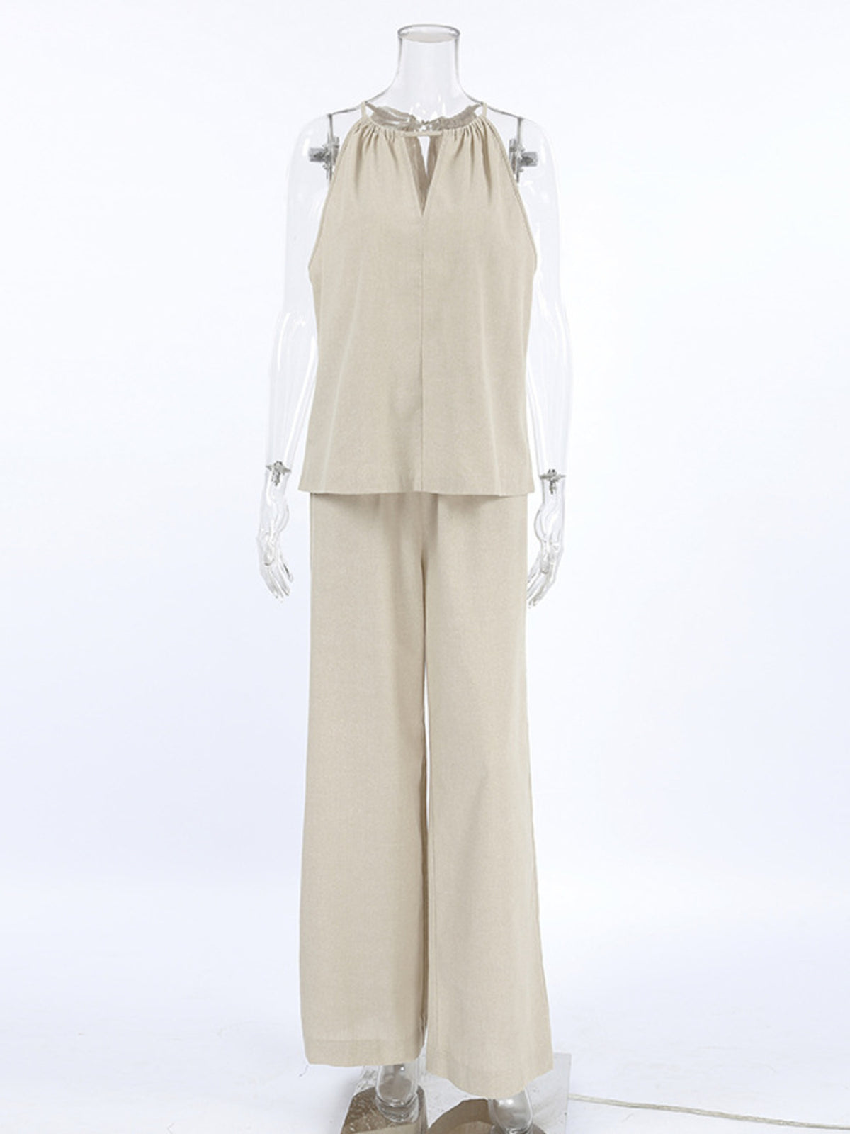Cotton tank and pants set texture