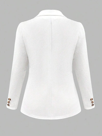 Lapel Collar Open Front Blazer - Fashorio