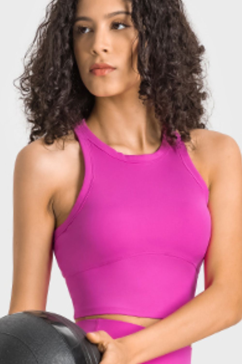 Racerback Cropped Sports Tank view 8