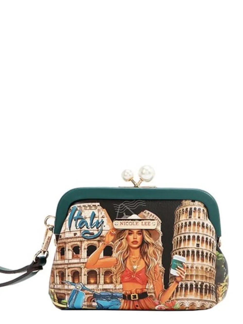 Nicole Lee USA Chelsea Pearl Kiss-Lock Coin Purse - Fashorio