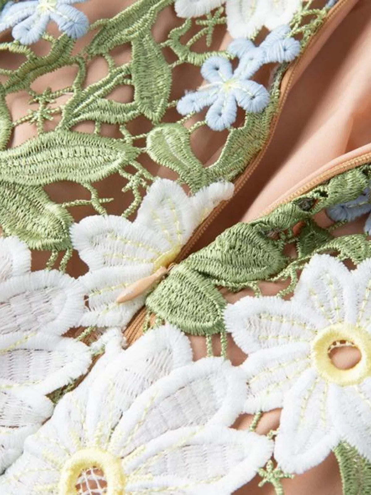 Embroidered maxi dress full length view