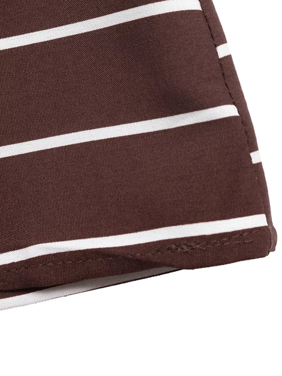 Striped maxi dress strap and shoulder detail