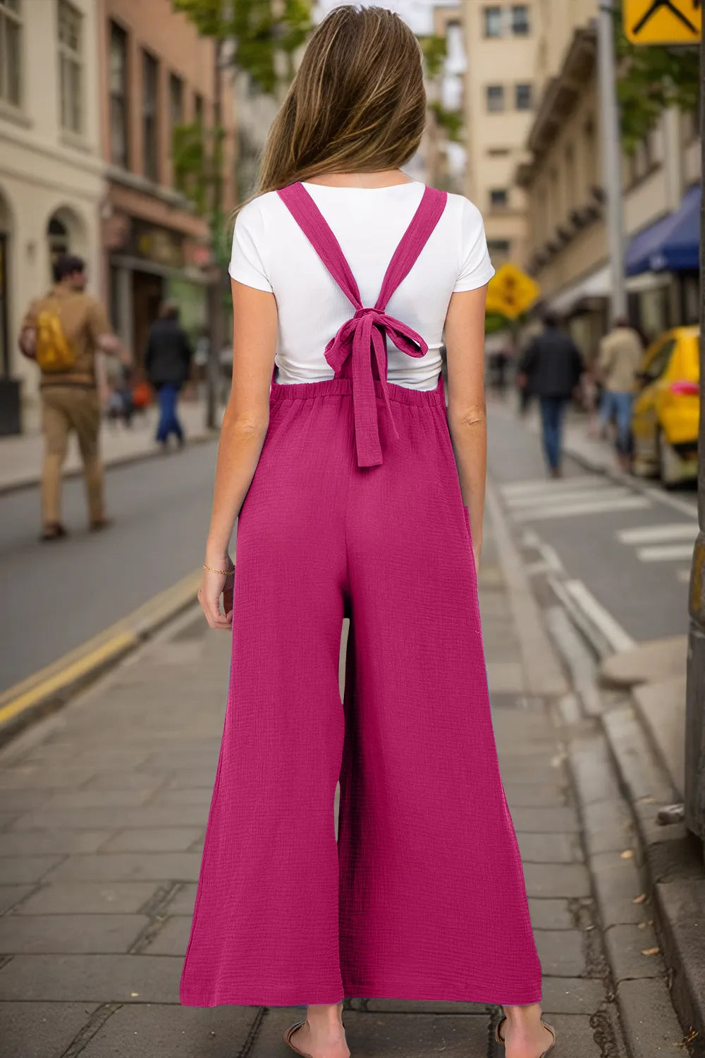 Cotton overalls side profile