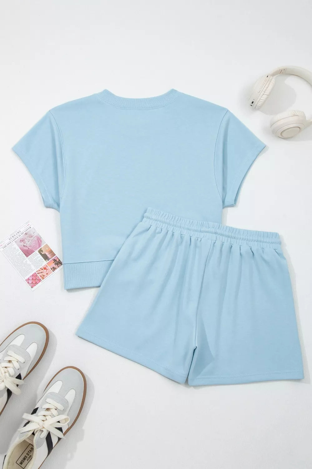 Loose tee two piece set styling view