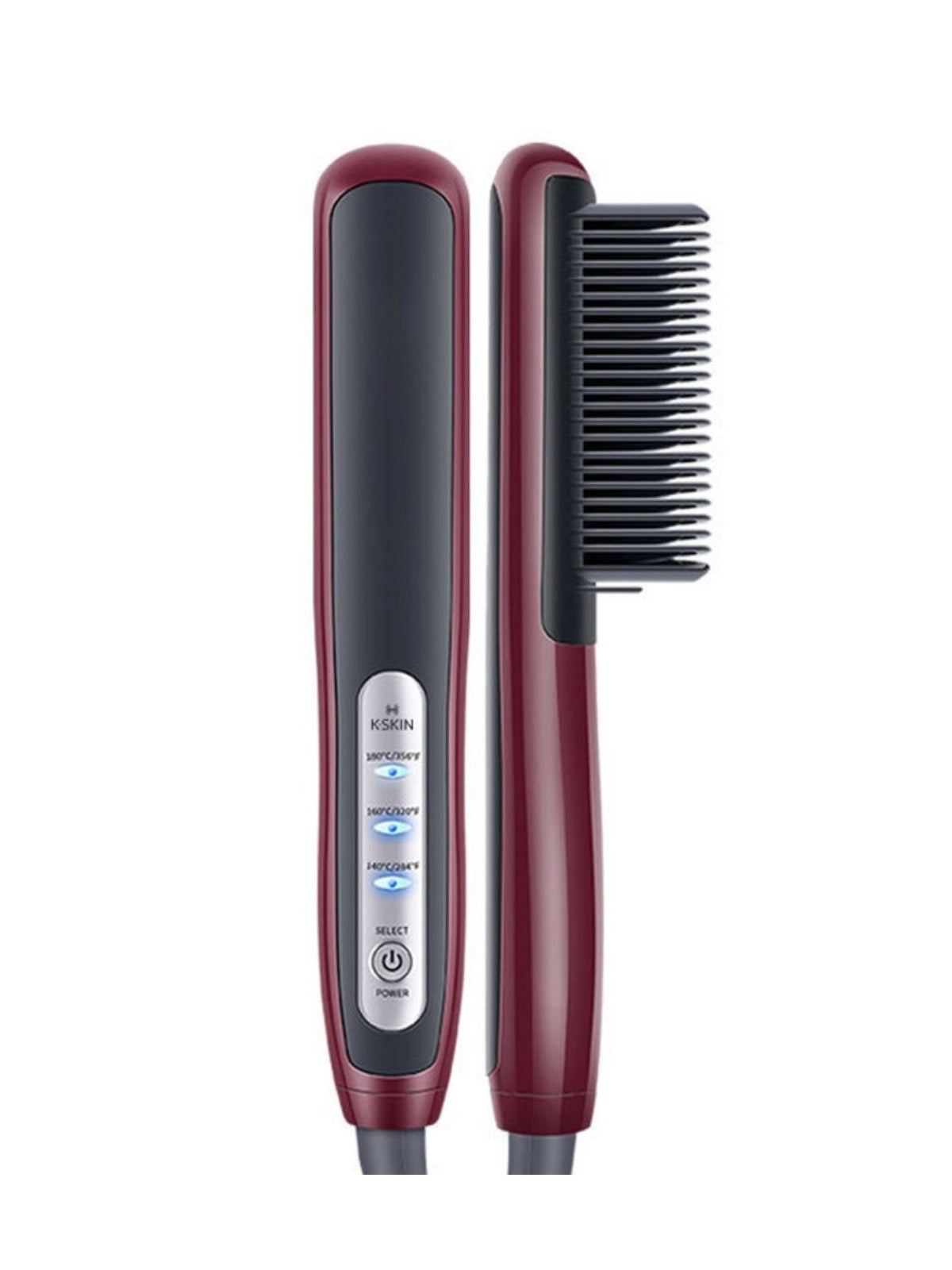 Straightening comb temperature display