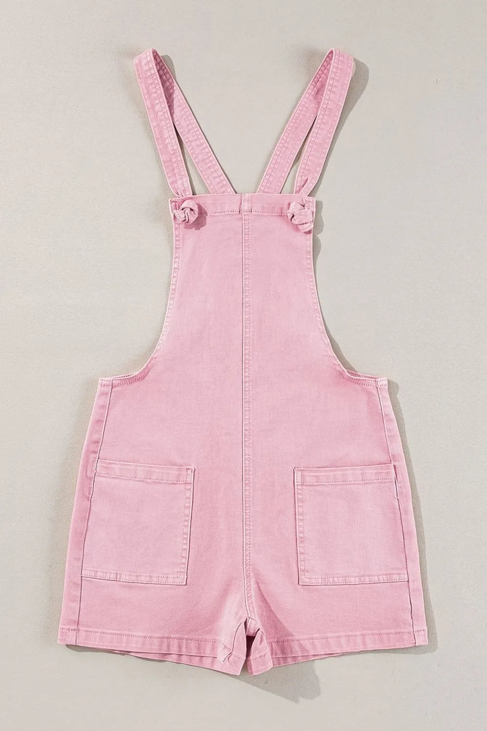 Knot Straps Denim Overalls with Pockets - Fashorio