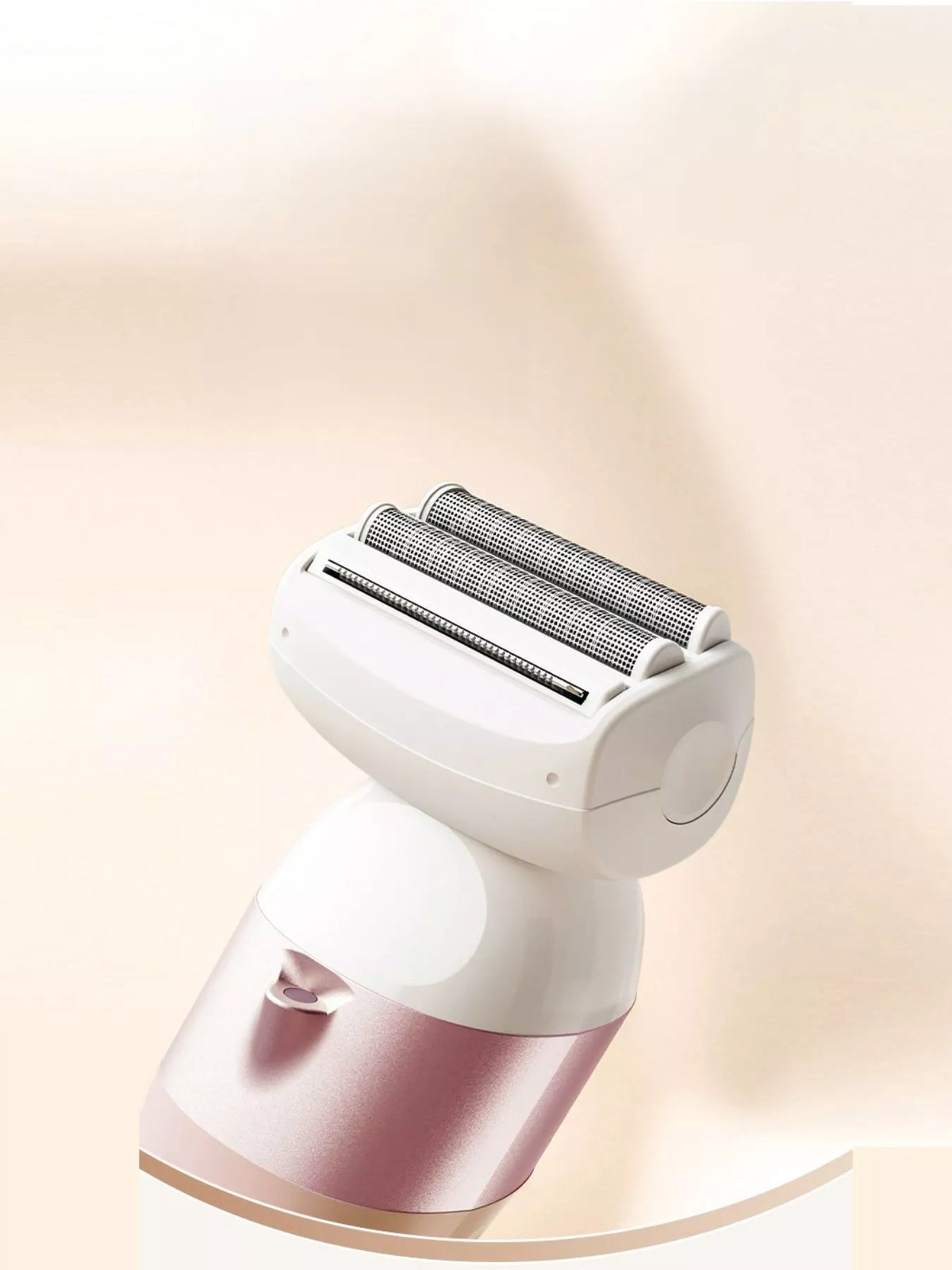 Pink epilator standing upright