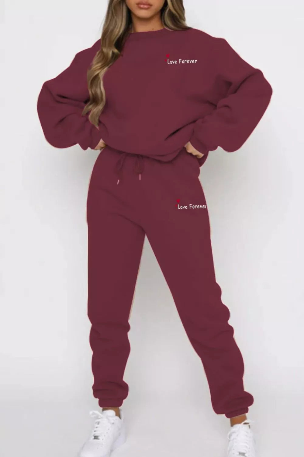 Round Neck Sweatshirt and Joggers Set, view 32