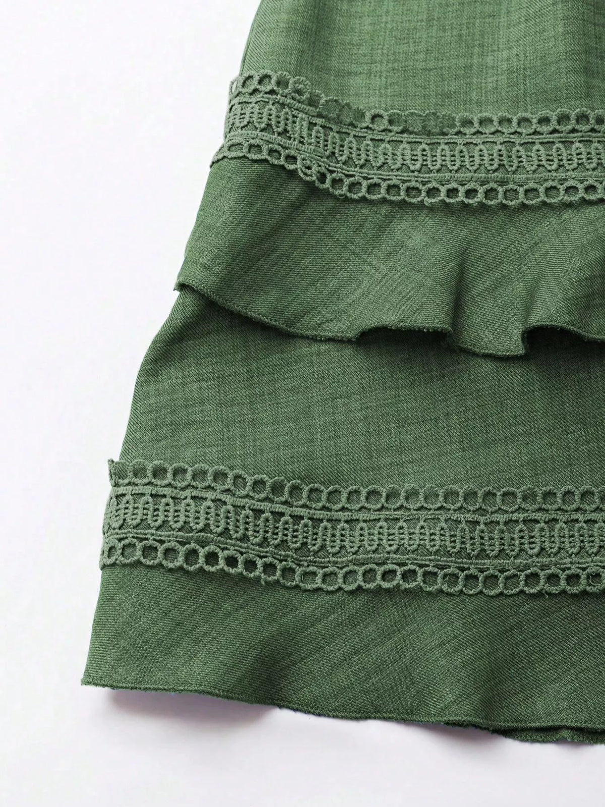 Womens ruffled dress styled with heels