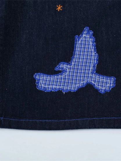 Men's Embroidered Wash Denim Shorts - Fashorio