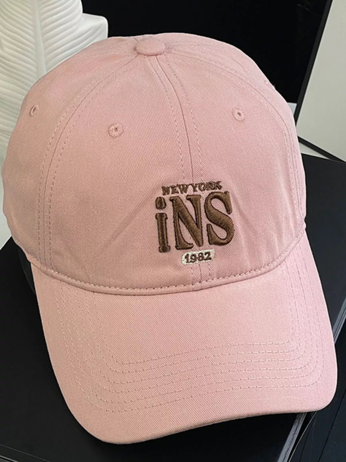Front view of the embroidered cotton baseball cap