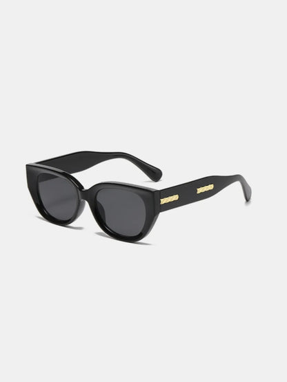 Cat Eye Polycarbonate Frame Sunglasses Black One Size - Fashorio