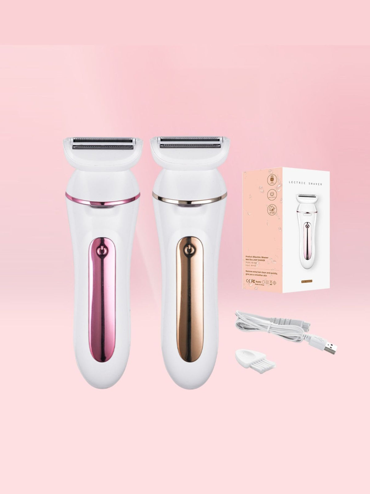Pink epilator side profile
