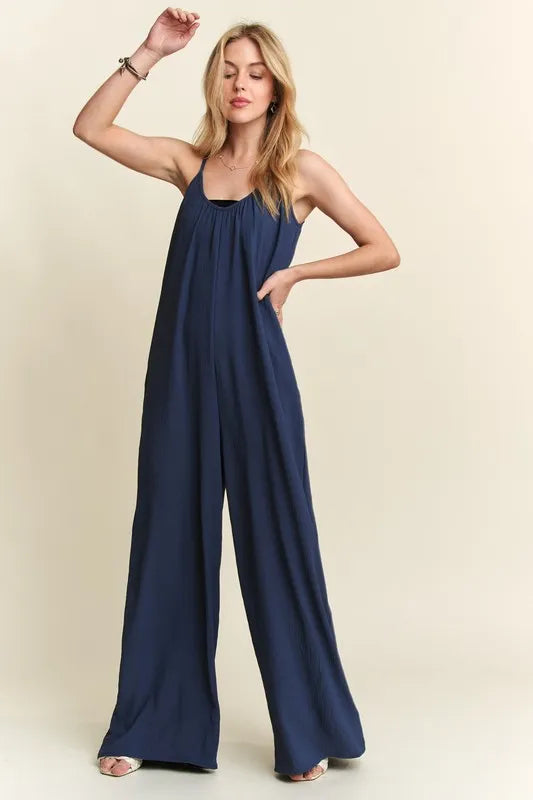 Wide Leg Casual Cami Jumpsuit