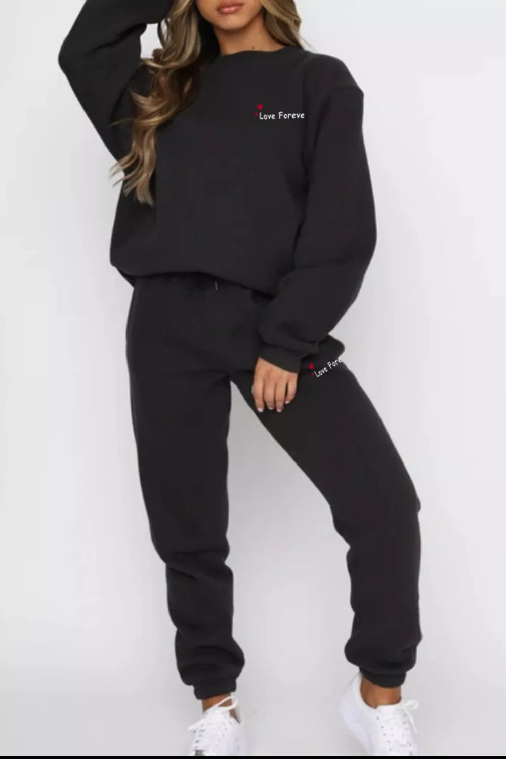 Round Neck Sweatshirt and Joggers Set, view 36