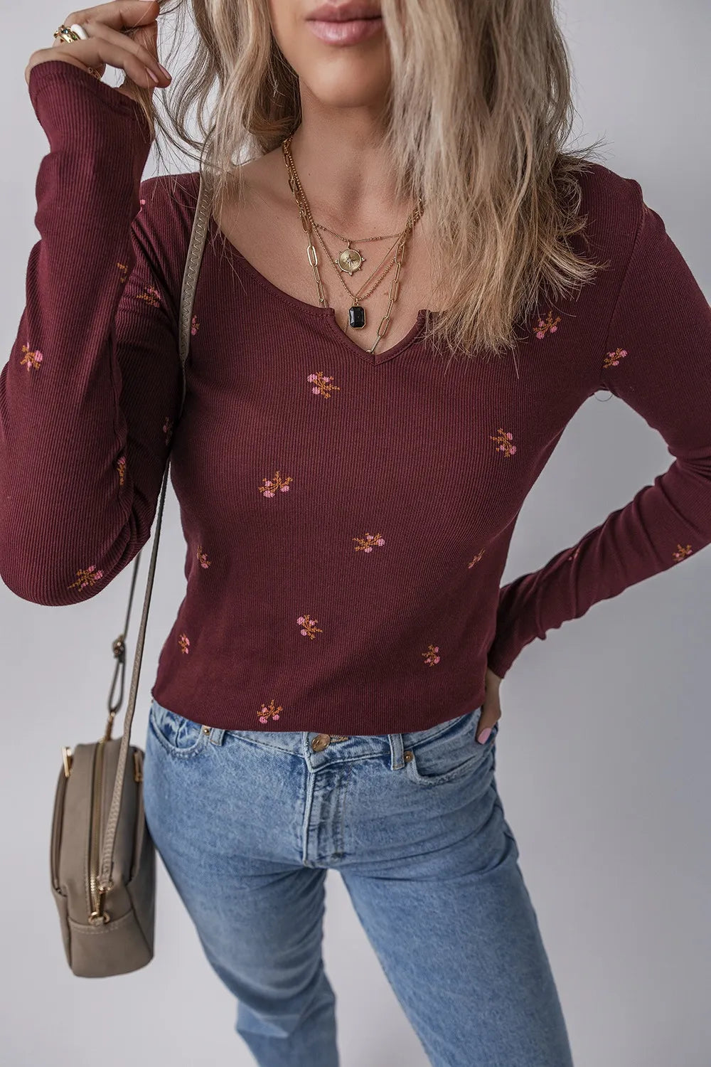 Floral Long Sleeve T-Shirt - Fashorio