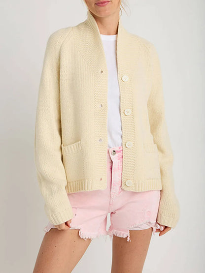 Lobster Button Up Long Sleeve Cardigan Black - Fashorio
