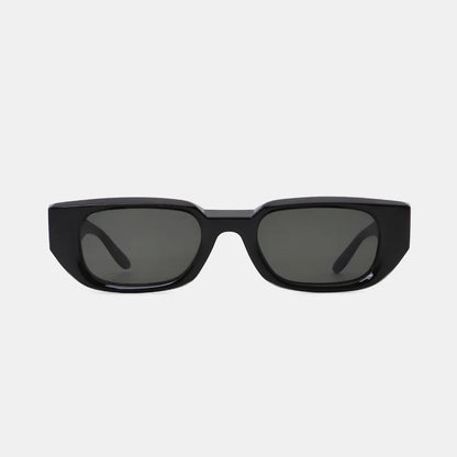 Polycarbonate Frame Rectangle Sunglasses Black One Size - Fashorio