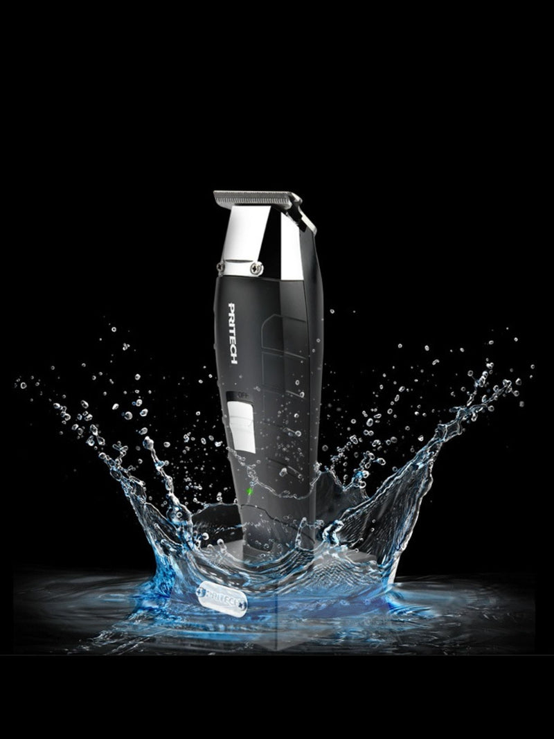 Black waterproof cordless hair clipper