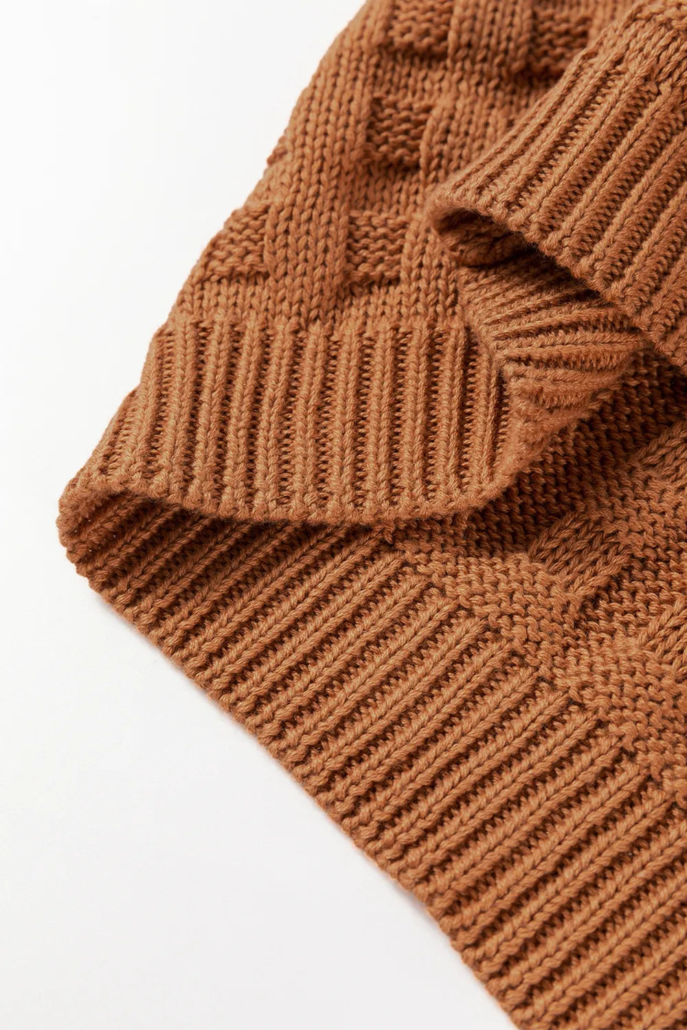 Round Neck Cap Sleeve Sweater Vest in Camel view 9