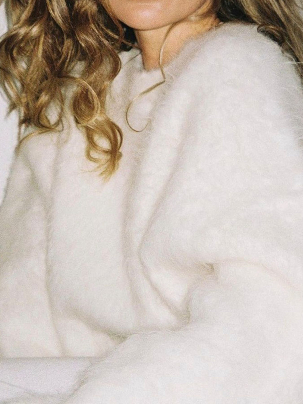 Fuzzy Round Neck Long Sleeve Sweater, view 12