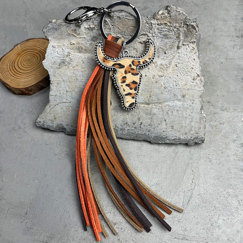 Bull Shape Fringe Key Chain Style C One Size - Fashorio
