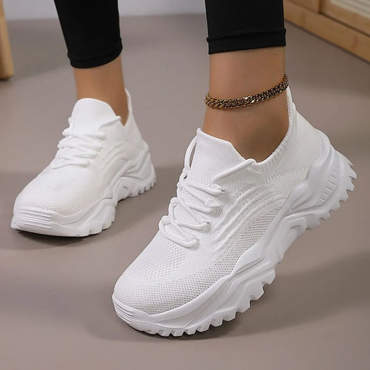 Round Toe Platform Athletic - Fashorio