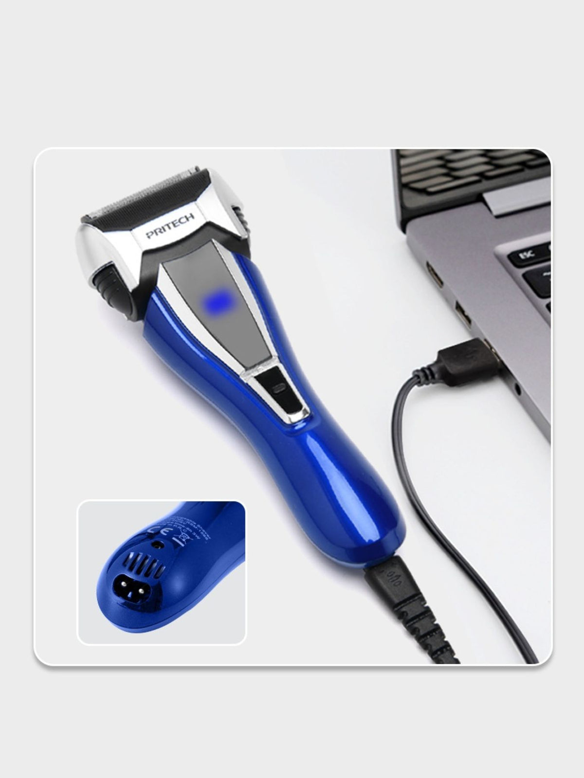 Electric shaver side profile