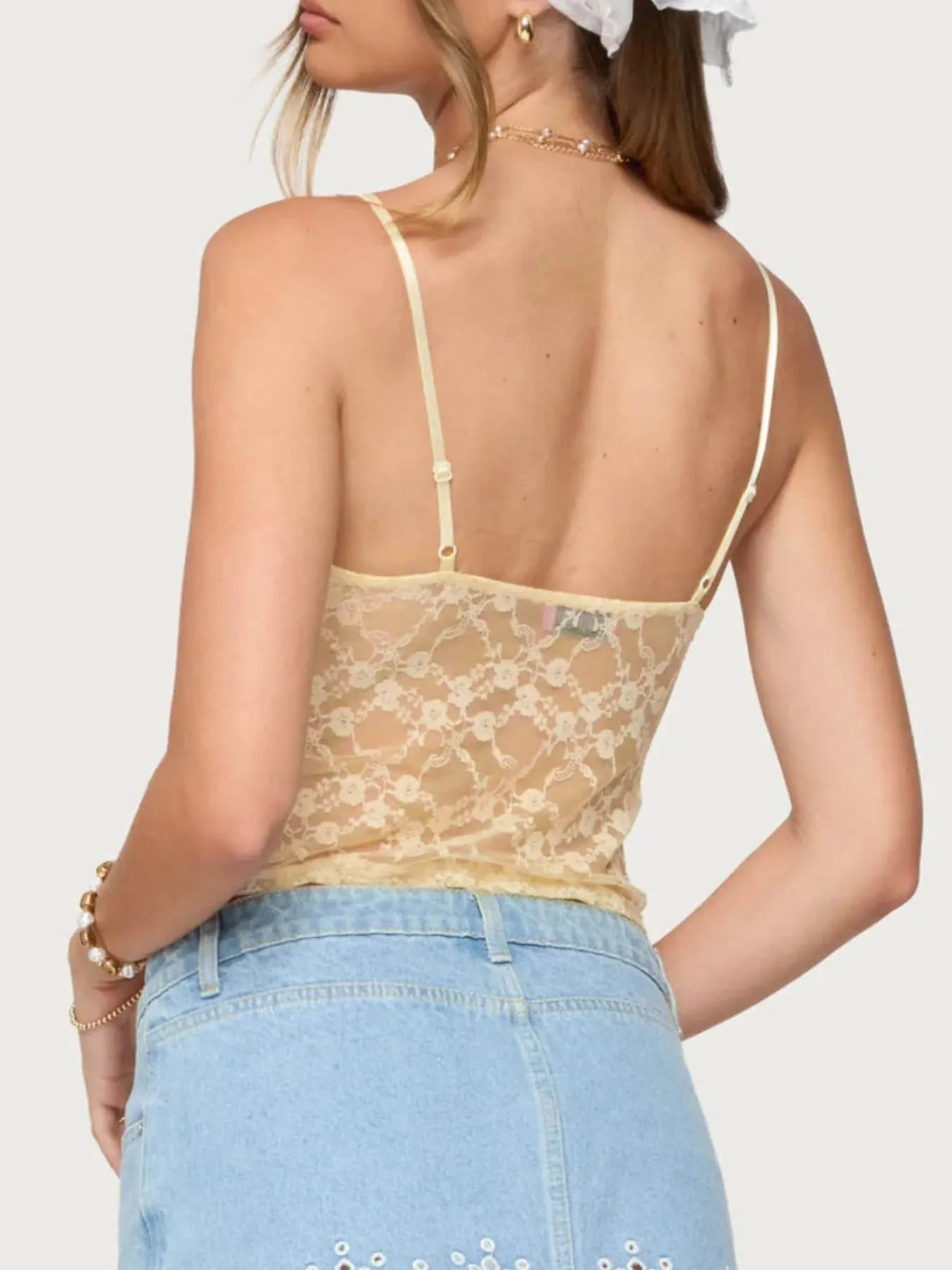 Adjustable Strap Lace Cami - Fashorio