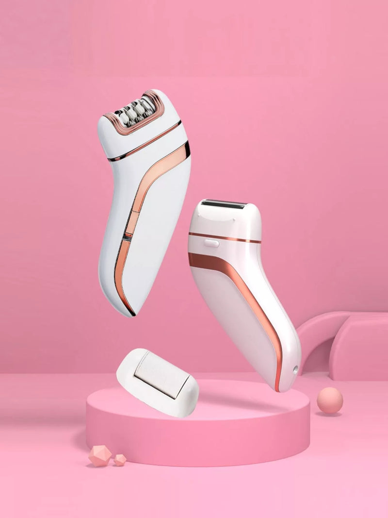 White electric waterproof epilator front view