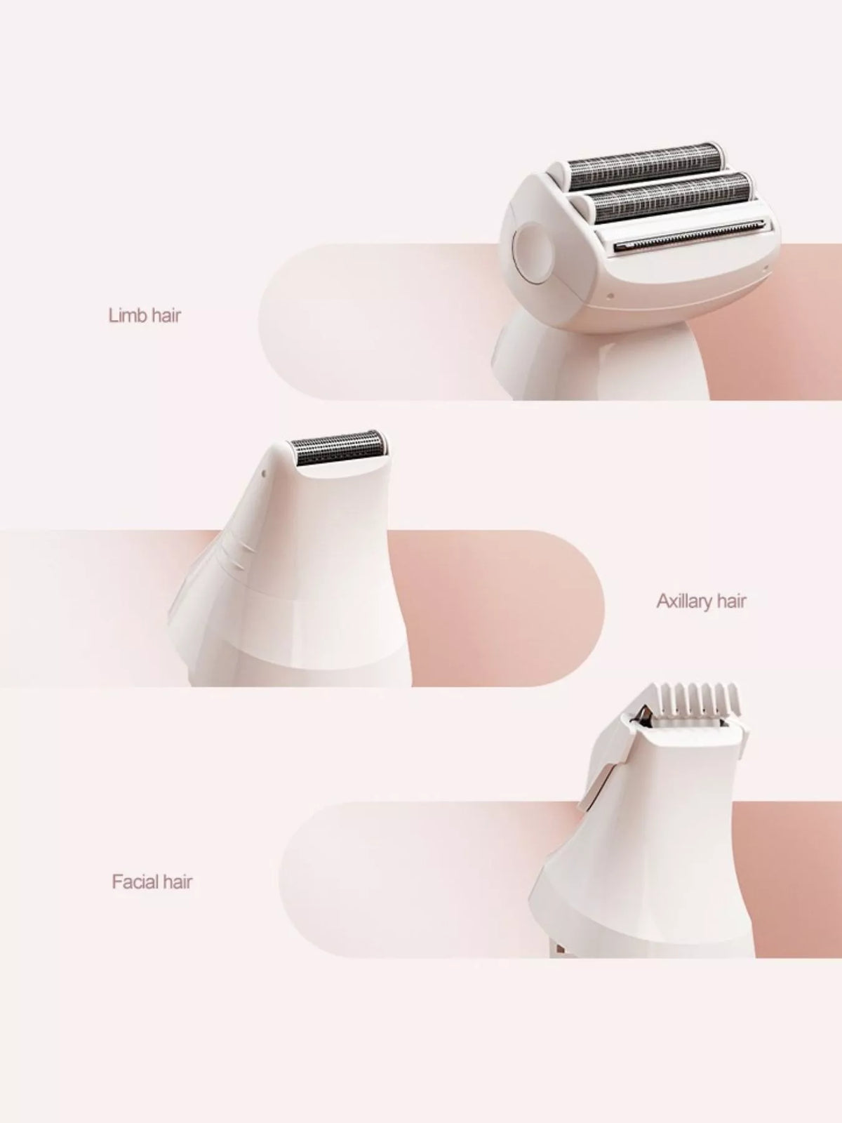 Multifunctional epilator top view