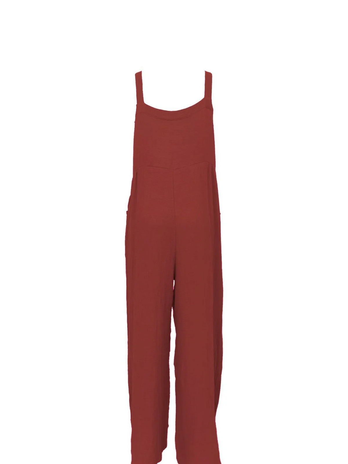 Casual Wide Leg Textured Overalls, view 21