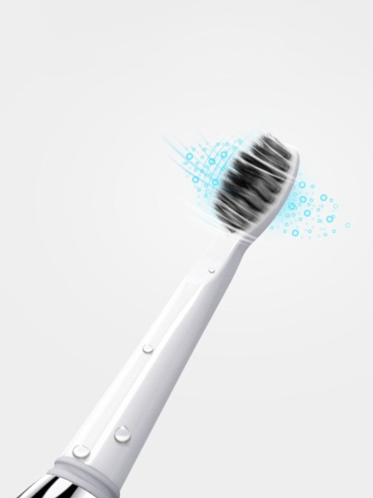 Rechargeable electric toothbrush side profile in black
