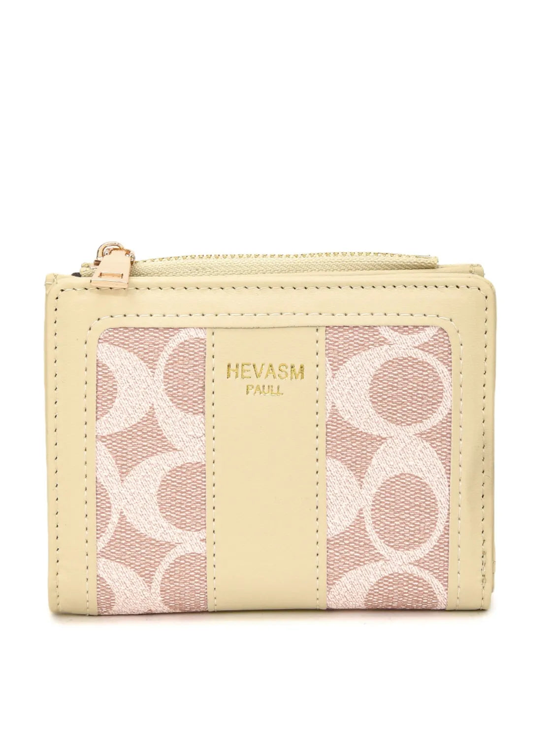 PU Leather Card Case Cream One Size - Fashorio