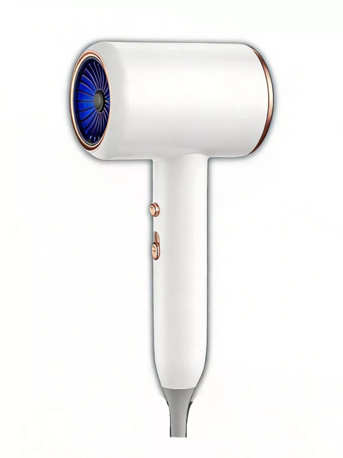 Hair dryer held in hand while drying