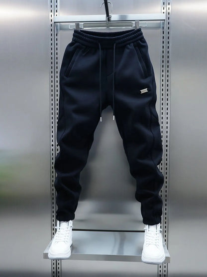 Men's Plus Size Casual Drawstring Joggers Black - Fashorio