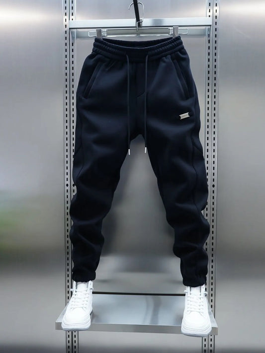 Men's Plus Size Casual Drawstring Joggers Black - Fashorio