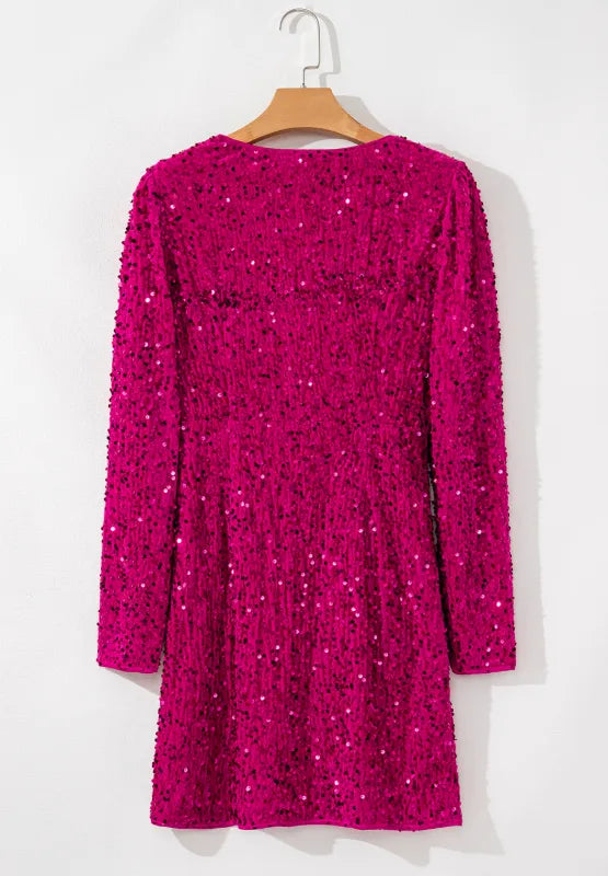 Sequin party dress full length styled view