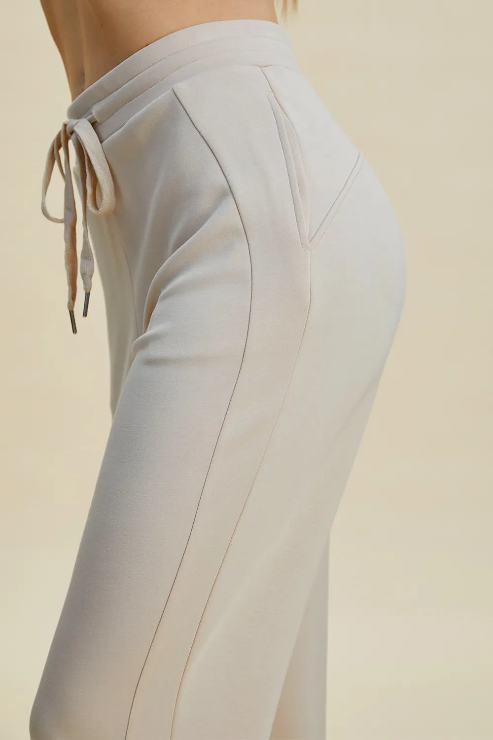 High waist cropped pants full outfit view