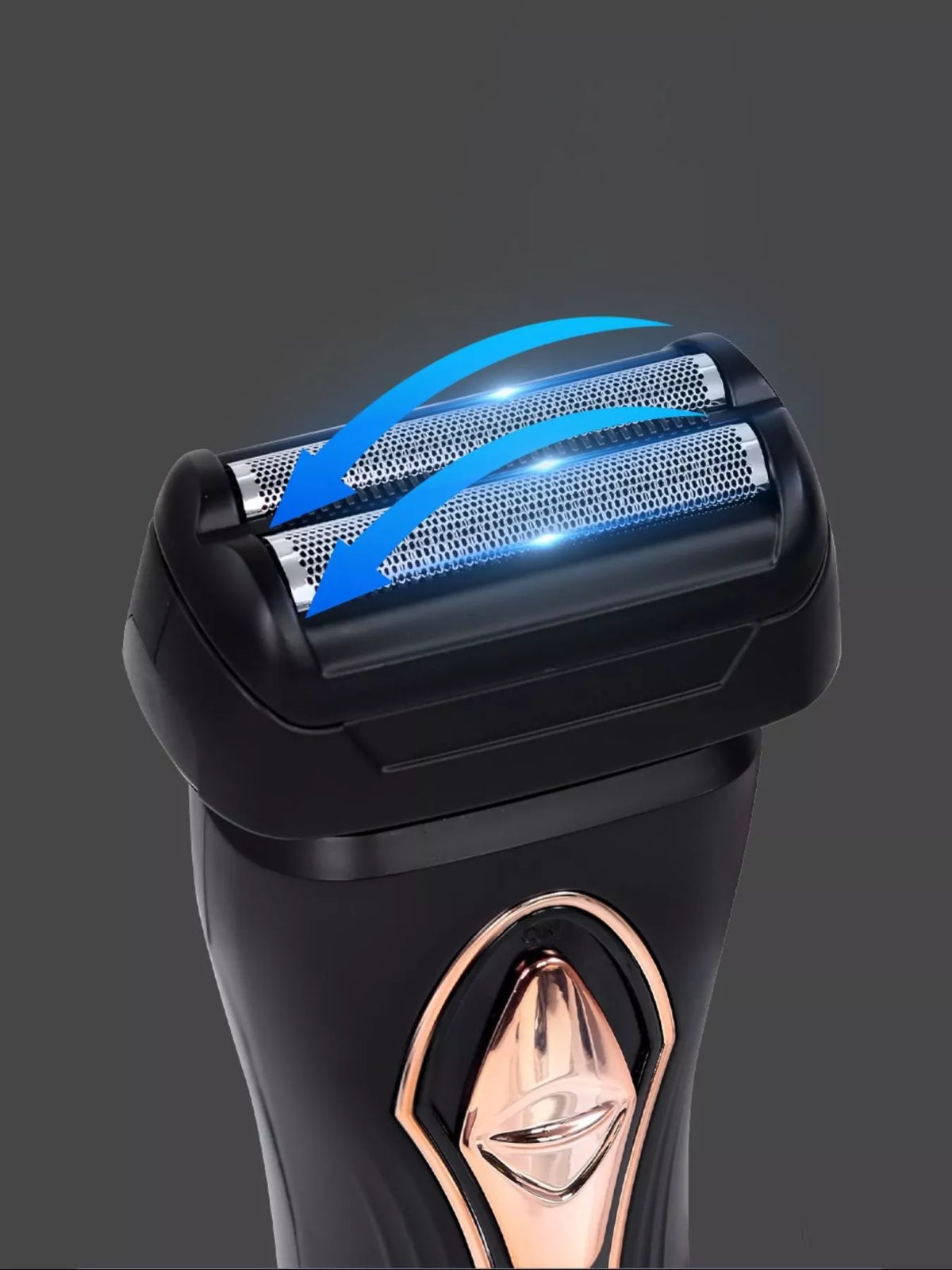 Portable electric shaver side view