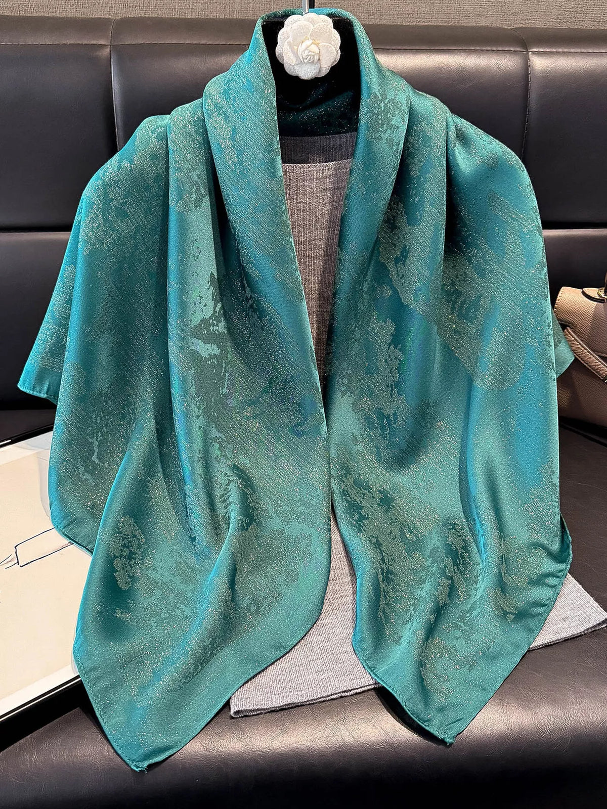 Apricot lightweight scarf folded