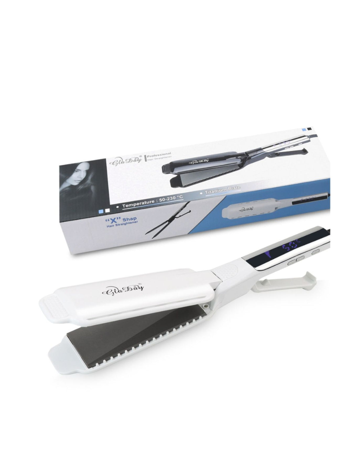 Black hair straightener side profile